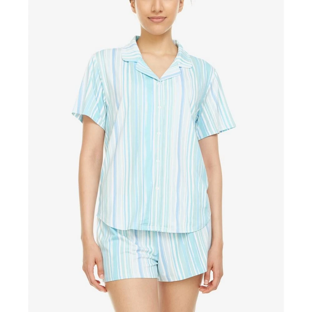 商品Flora Nikrooz|Women's Tammy Notch Top and Shorts 2 Piece Set,价格¥215,第2张图片详细描述