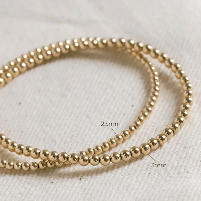 商品Ayou Jewelry|Bead Bracelet (10K Gold Medium),价格¥1095,第2张图片详细描述