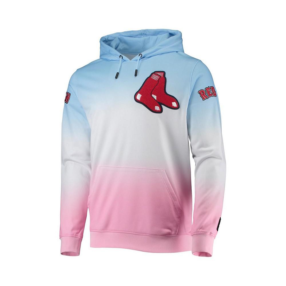 Men's Blue, Pink Boston Red Sox Ombre Pullover Hoodie商品第3张图片规格展示