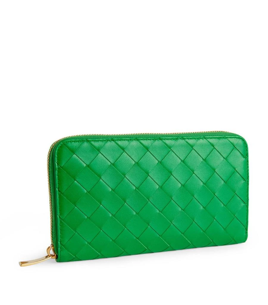 商品Bottega Veneta|Leather Intrecciato Zipped Wallet,价格¥6902,第3张图片详细描述