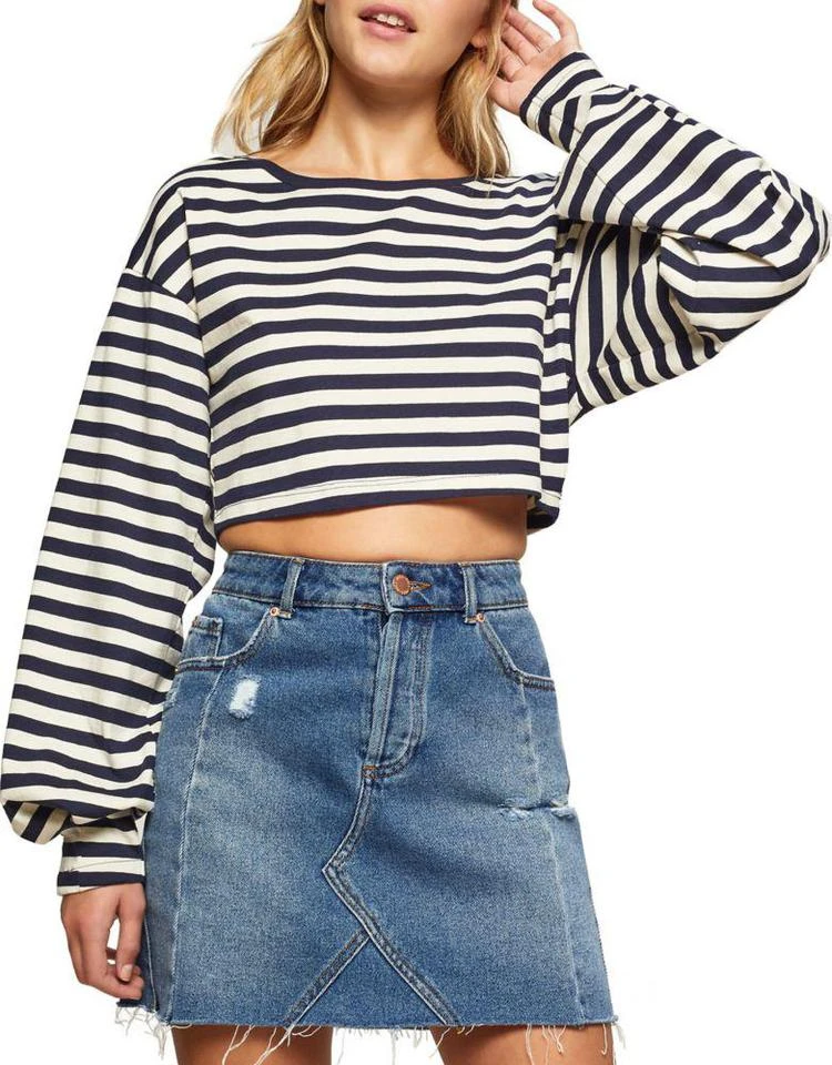 商品Miss Selfridge|Stripe Cotton Sweatshirt,价格¥181,第1张图片