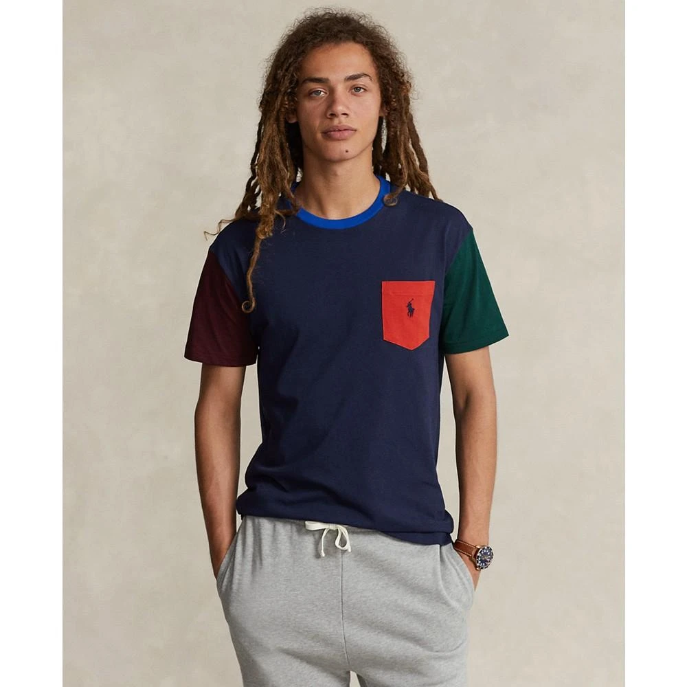 商品Ralph Lauren|Men's Cotton Classic Fit Color-Blocked Jersey T-Shirt,价格¥237,第1张图片