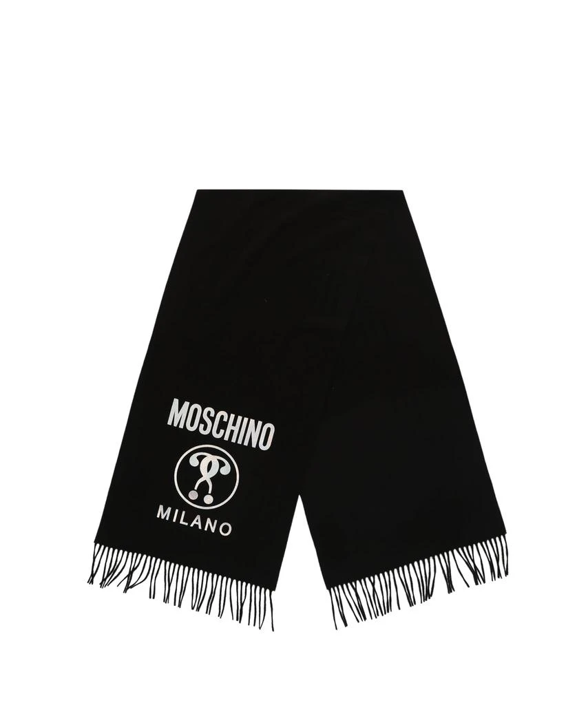 商品Moschino|Logo Fringe Wool Scarf,价格¥518,第2张图片详细描述