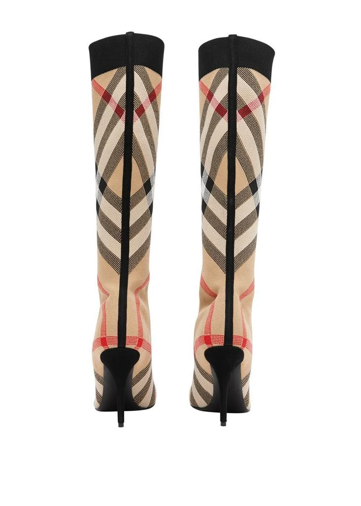 商品Burberry|Check stretch knit sock boots,价格¥7457,第3张图片详细描述