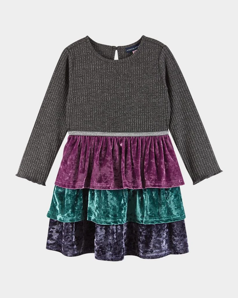 商品Andy & Evan|Girl's Combo Multicolored Tiered Dress, Size 2T-6X,价格¥463,第1张图片