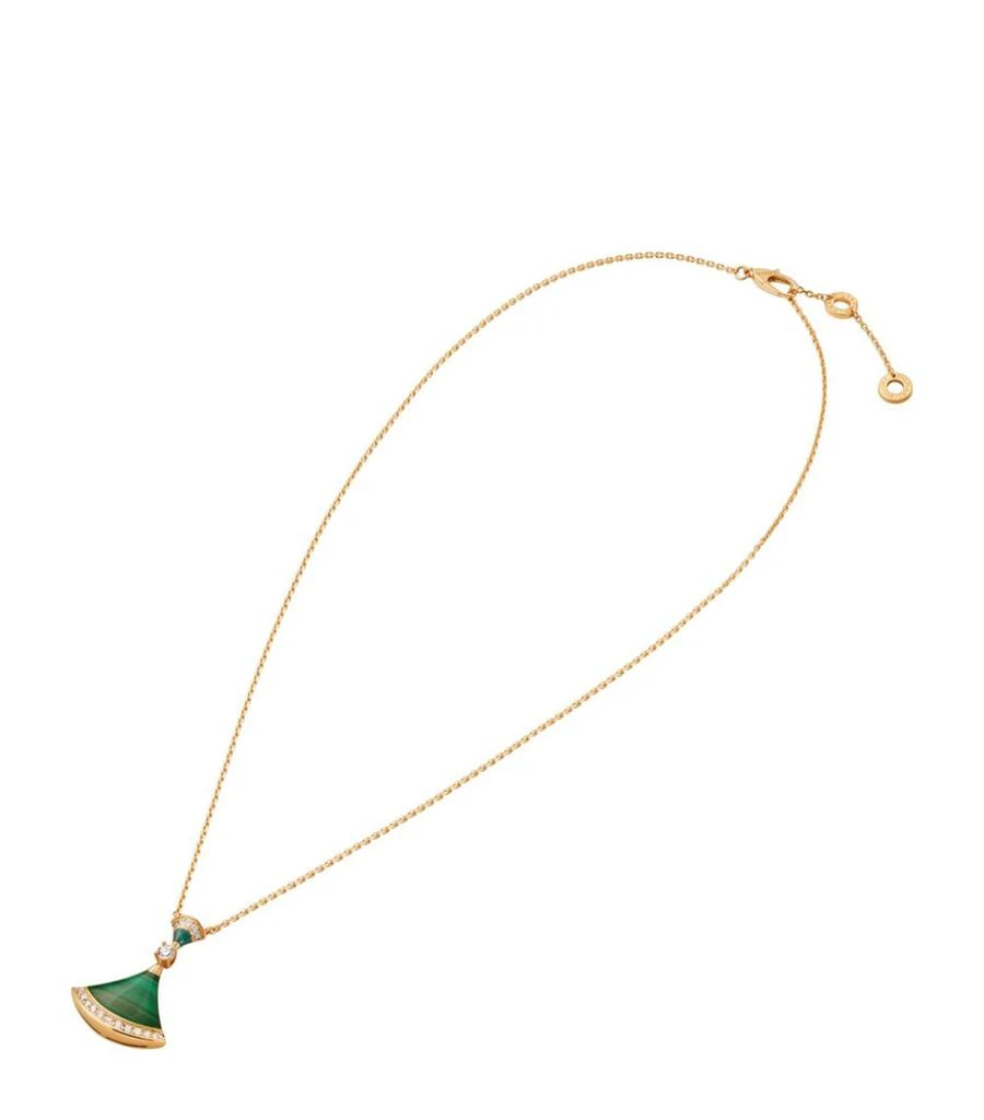 商品BVLGARI|Yellow Gold, Diamond And Malachite Divas' Dream Necklace,价格¥39784,第1张图片