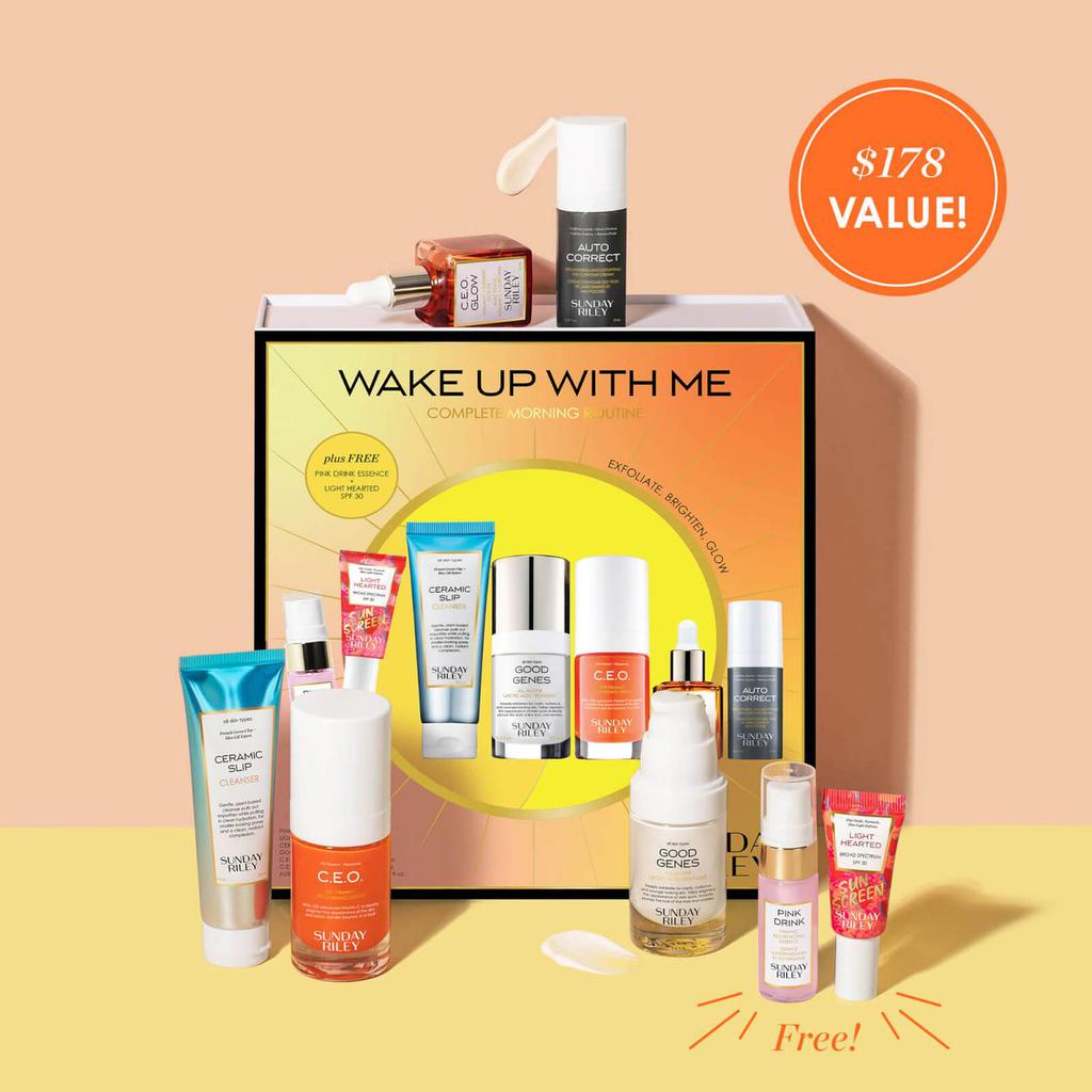 Sunday Riley Wake Up With Me Complete Morning Brightening Routine (Worth $178.00)商品第2张图片规格展示