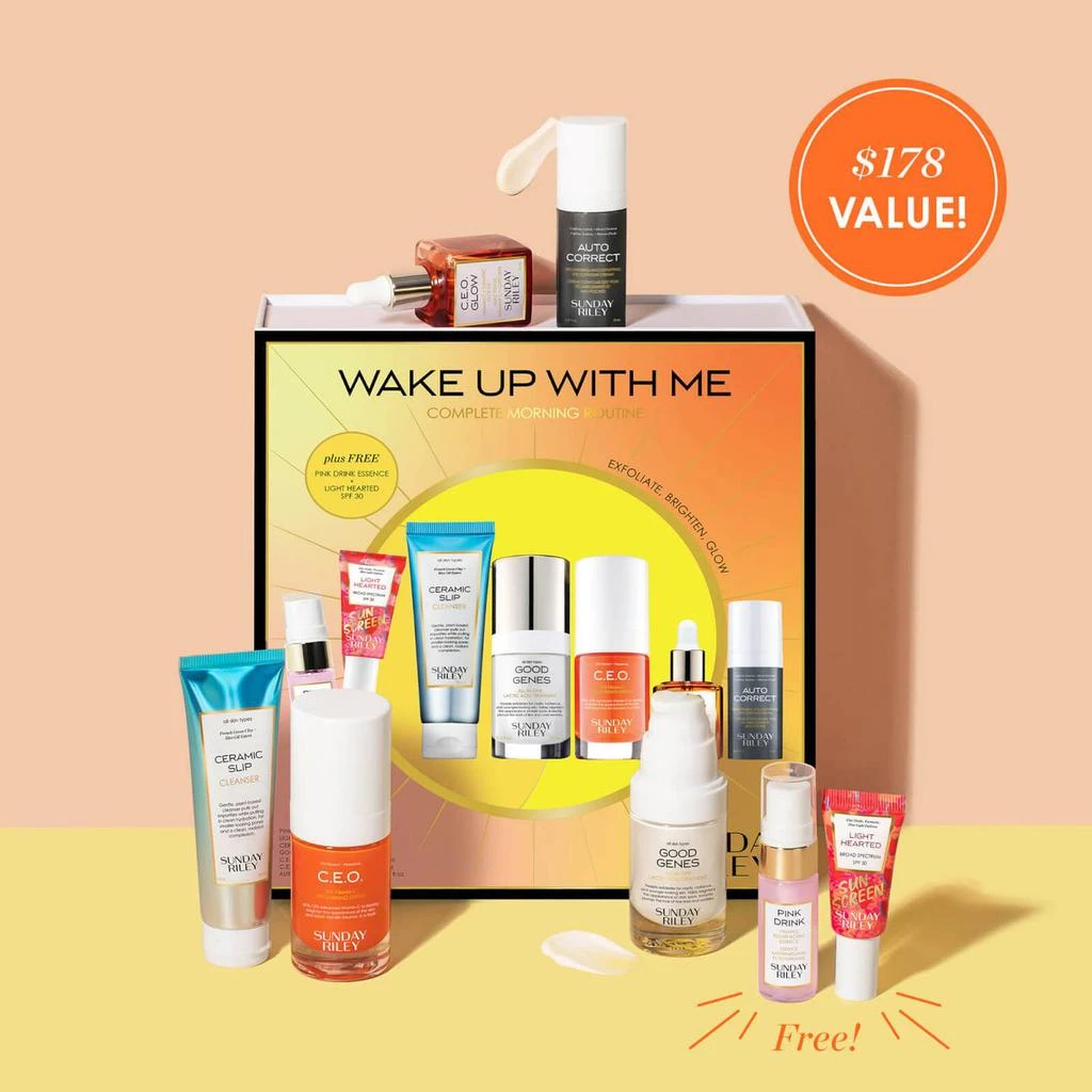 商品Sunday Riley|Sunday Riley Wake Up With Me Complete Morning Brightening Routine (Worth $178.00),价格¥780,第2张图片详细描述