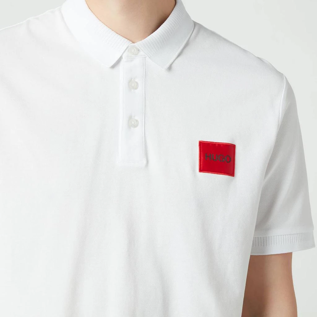 商品Hugo Boss|HUGO Men's Slim Fit Pique Polo Shirt - White,价格¥364,第4张图片详细描述