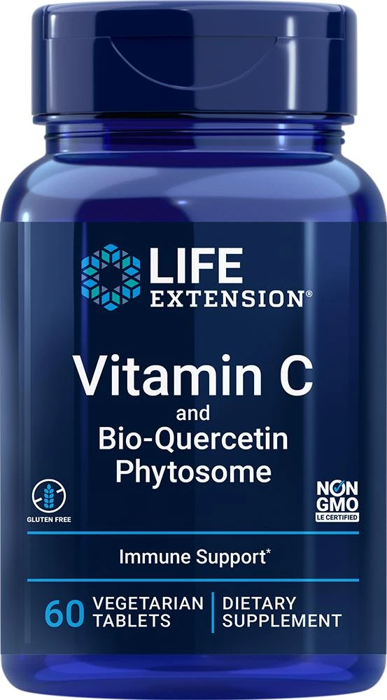 商品Life Extension|Life Extension Vitamin C and Bio-Quercetin® (60 vegetarian tablets),价格¥61,第1张图片