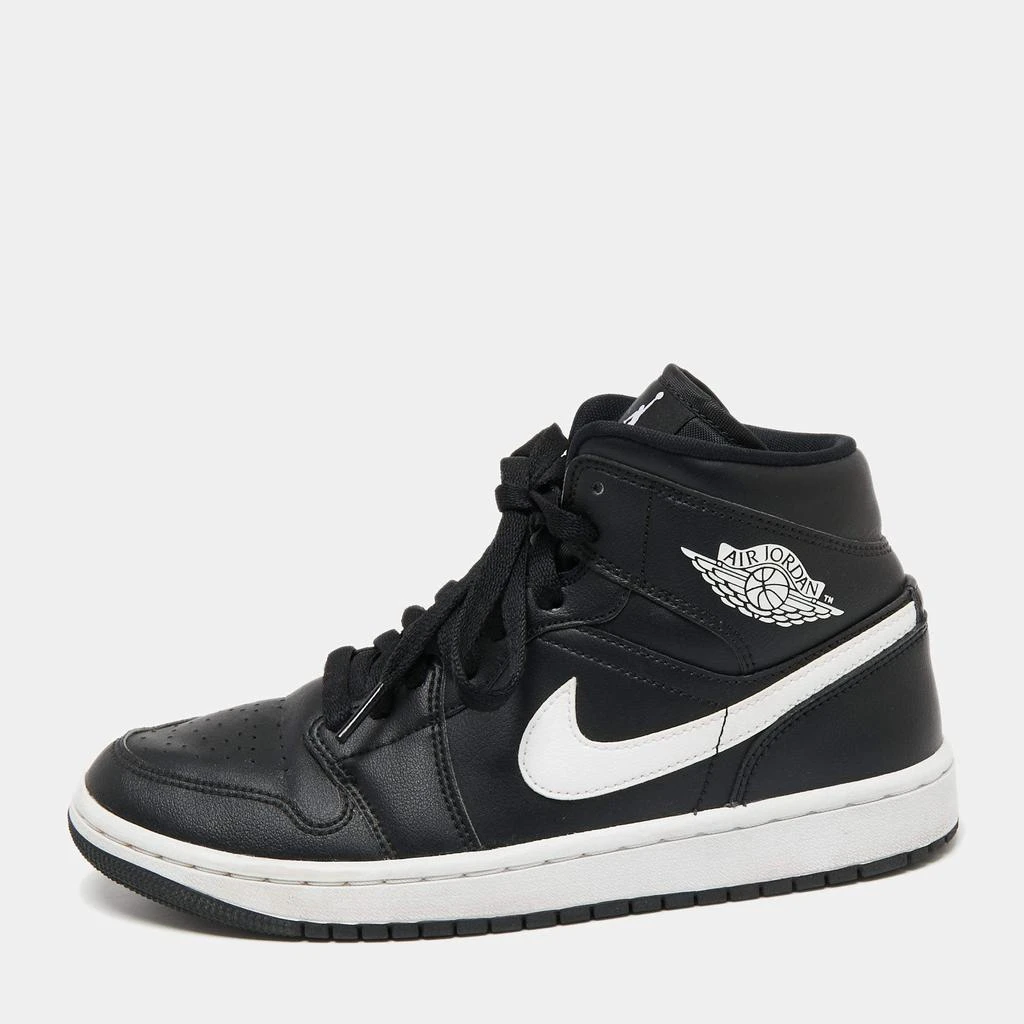 商品[二手商品] Jordan|Air Jordan x Nike Black/White Leather Air Jordan 1 Retro High Yin Yang Sneakers Size 38.5,价格¥1149,第1张图片