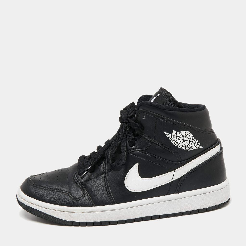 商品[二手商品] Jordan|Air Jordan x Nike Black/White Leather Air Jordan 1 Retro High Yin Yang Sneakers Size 38.5,价格¥2312,第1张图片