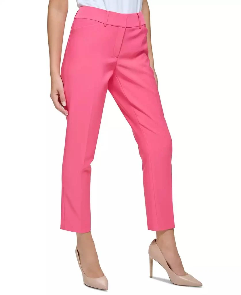 商品Tommy Hilfiger|Women's Solid Slim-Fit Straight-Leg Trouser Pants,价格¥764,第3张图片详细描述