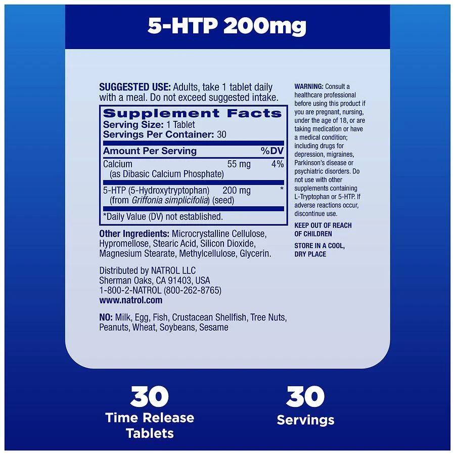 商品Natrol|5-HTP Time Release 200 mg,价格¥139,第5张图片详细描述