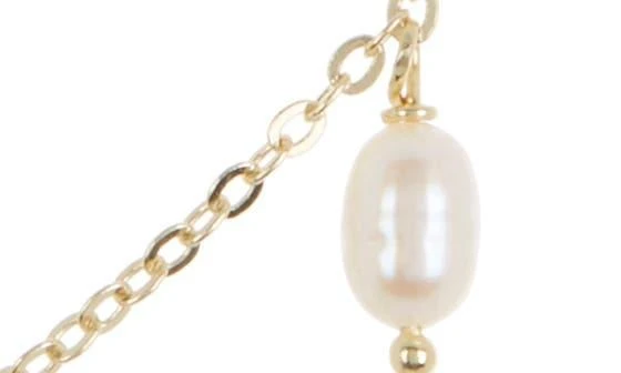 商品Argento Vivo Sterling Silver|Imitation Pearl Shaky Charm Necklace,价格¥85,第3张图片详细描述