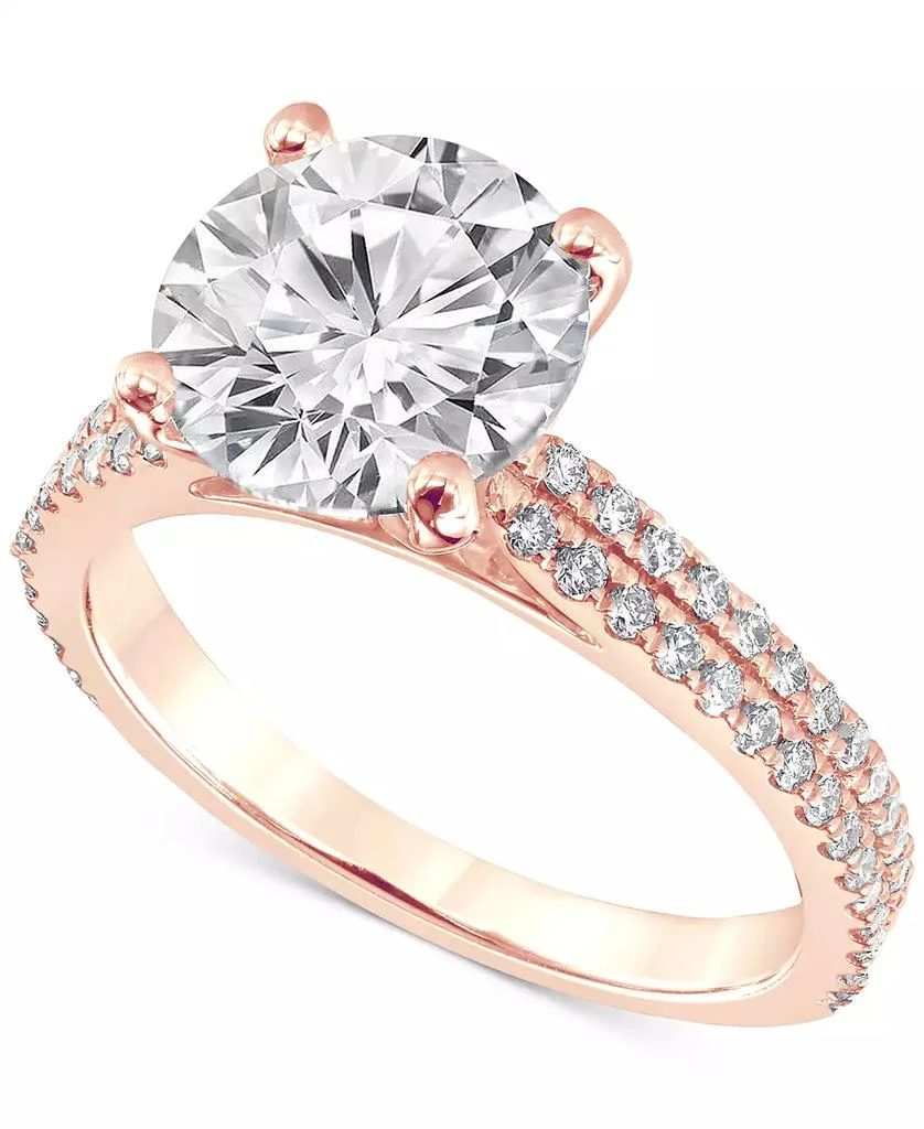 商品Badgley Mischka|Certified Lab Grown Diamond Engagement Ring (3-3/8 ct. t.w.) in 14k Gold,价格¥31035,第1张图片