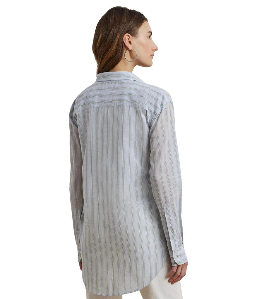 商品Ralph Lauren|Oversize Striped Cotton Voile Shirt,价格¥1089,第2张图片详细描述