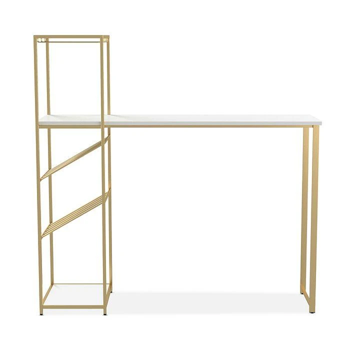 商品Sparrow & Wren|Danby High Gloss White and Gold-Tone Bar Table,价格¥4362,第3张图片详细描述