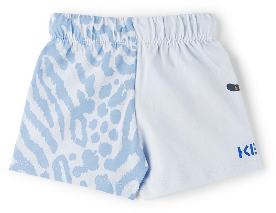 Baby White & Blue T-Shirt & Shorts Set商品第5张图片规格展示