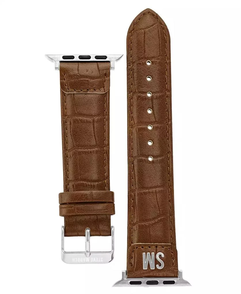 商品Steve Madden|Women's Honey Brown Crocograin Faux Leather Band designed for Apple Watch® 42mm (Series 1-3 only) & 44/45/46/49mm (Ultra & Ultra 2),价格¥180,第1张图片