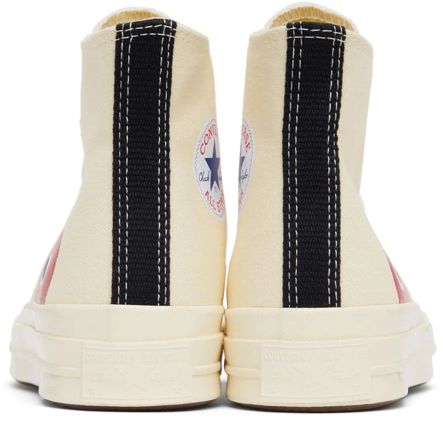 商品Comme des Garcons|Beige Converse Edition Half Heart Chuck 70 High Sneakers,价格¥1189,第4张图片详细描述