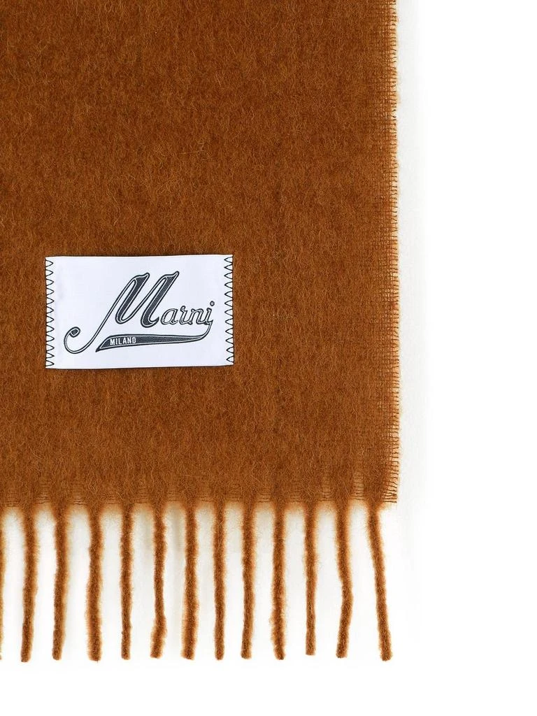 商品Marni|Marni Logo Patch Fringed Scarf,价格¥2384,第3张图片详细描述