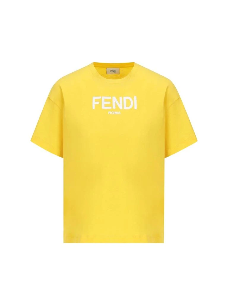 商品Fendi|Fendi Kids Logo Printed Crewneck T-Shirt,价格¥849,第1张图片