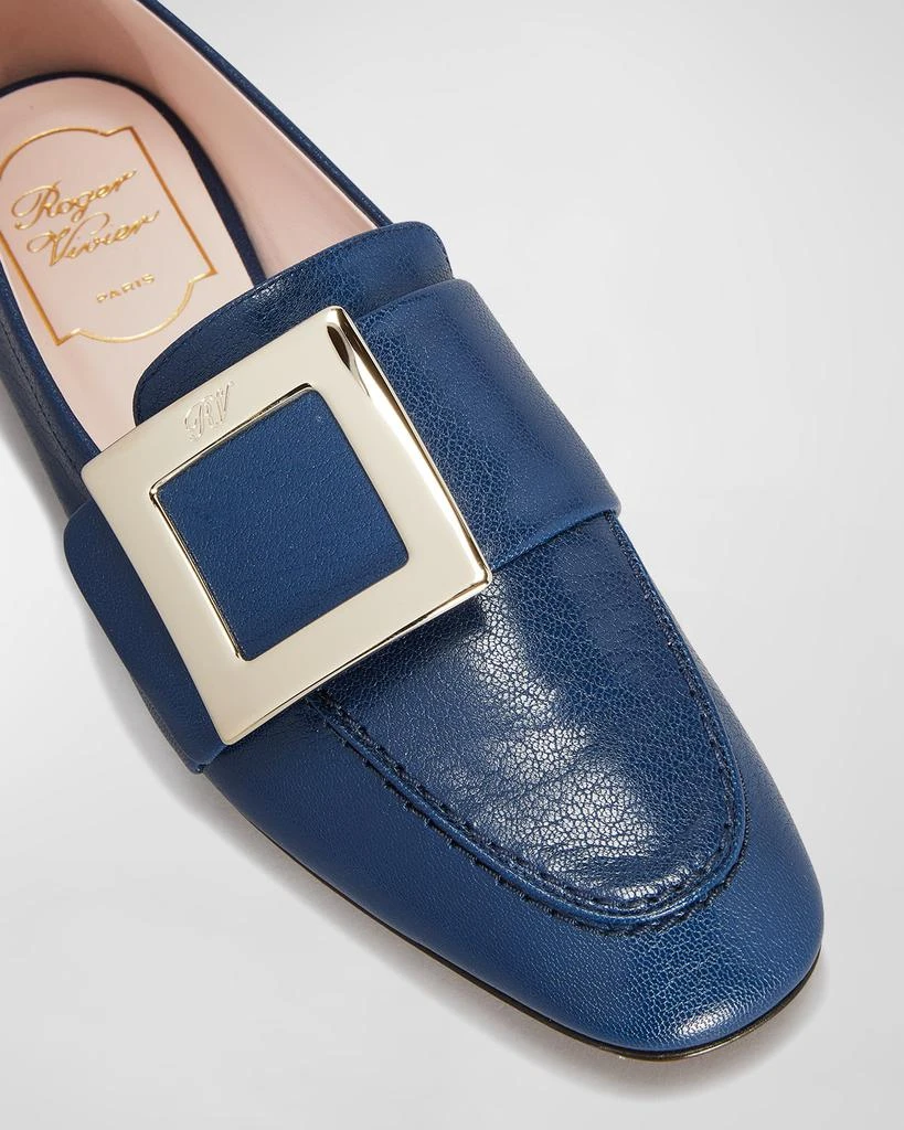 商品Roger Vivier|Leather Buckle Flat Loafers,价格¥3462,第4张图片详细描述