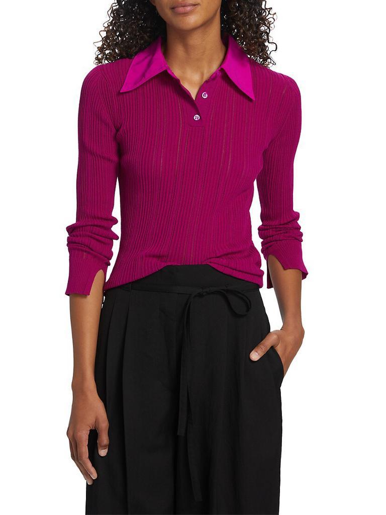 商品3.1 Phillip Lim|Rib-Knit Polo Sweater,价格¥3373,第3张图片详细描述