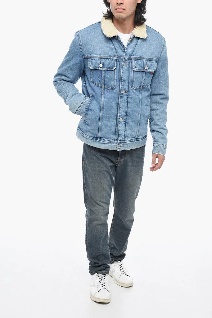 商品Diesel|Denim D-BARCY Padded Jacket with Eco Fur Collar,价格¥2442,第4张图片详细描述