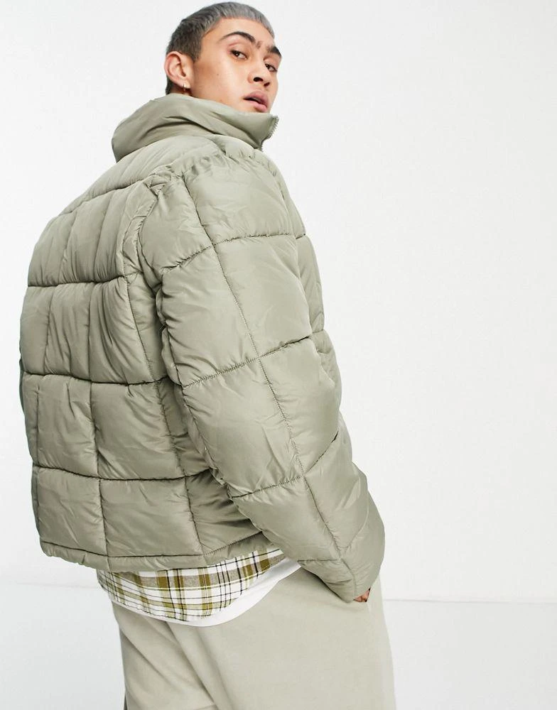 商品ASOS|ASOS DESIGN puffer jacket in sage green,价格¥307,第4张图片详细描述