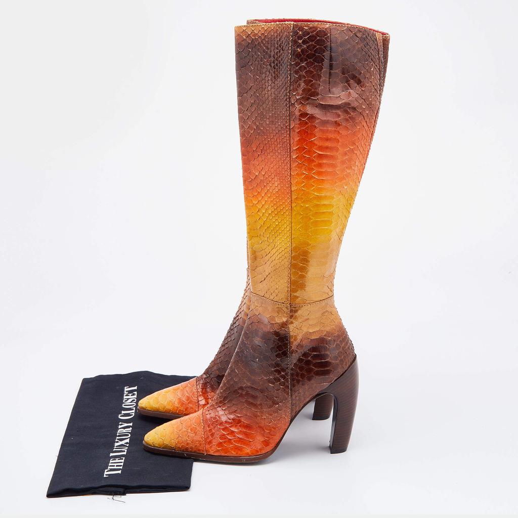 Fendi Multicolor Python Over The Knee Boots Size 38商品第9张图片规格展示