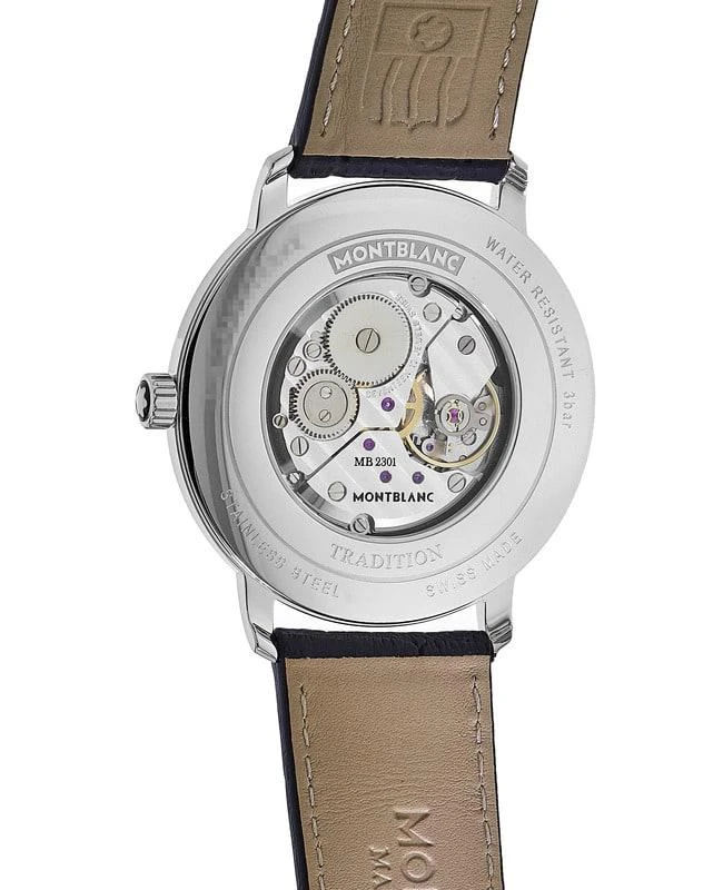 商品MontBlanc|Montblanc Tradition Manual Winding White Dial Leather Strap Men&apos;s Watch 119962,价格¥6810,第3张图片详细描述