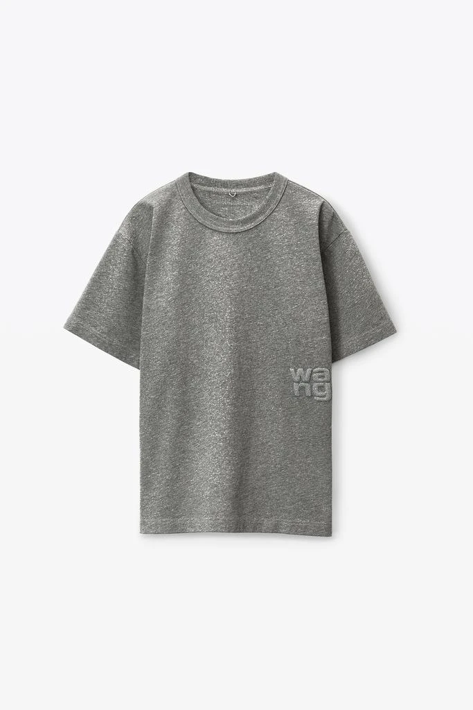 商品Alexander Wang|Puff Logo Tee In Glitter Jersey,价格¥957,第3张图片详细描述