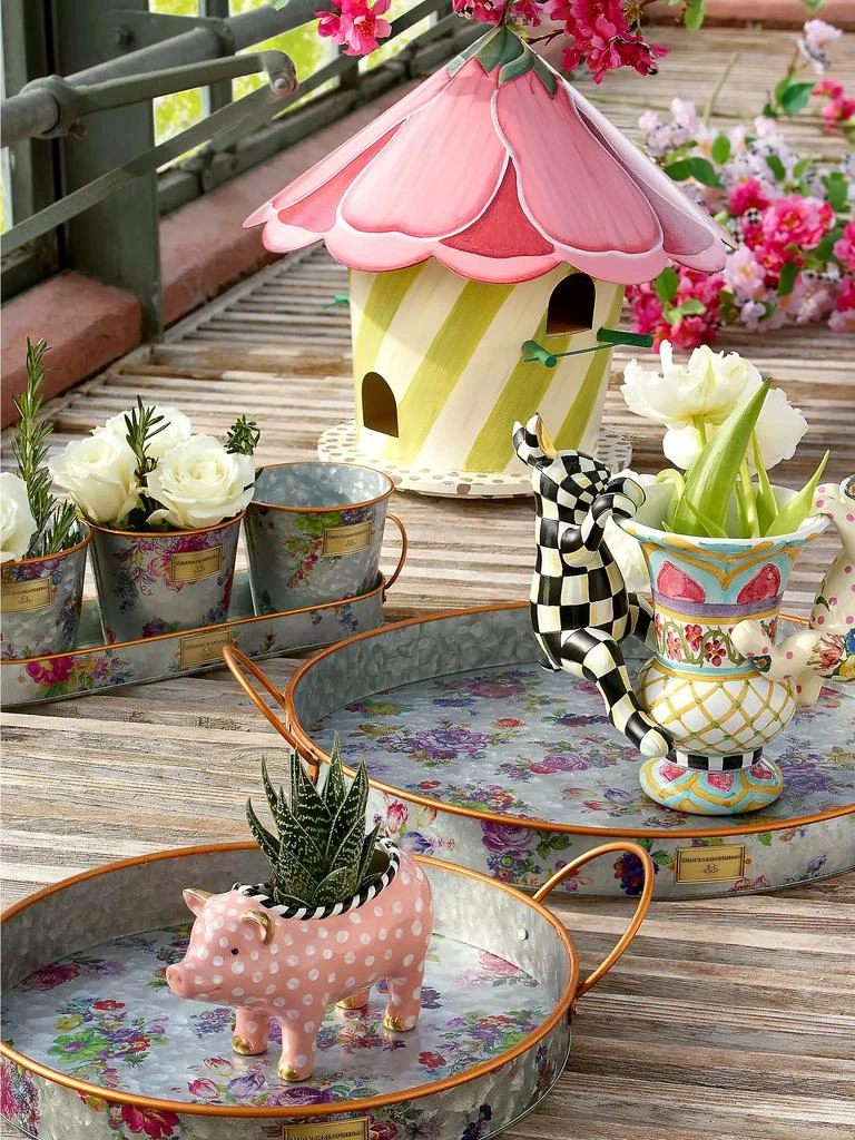 商品MacKenzie-Childs|Flower Market Galvanized Outdoor Trays 2-Piece Set,价格¥739,第5张图片详细描述