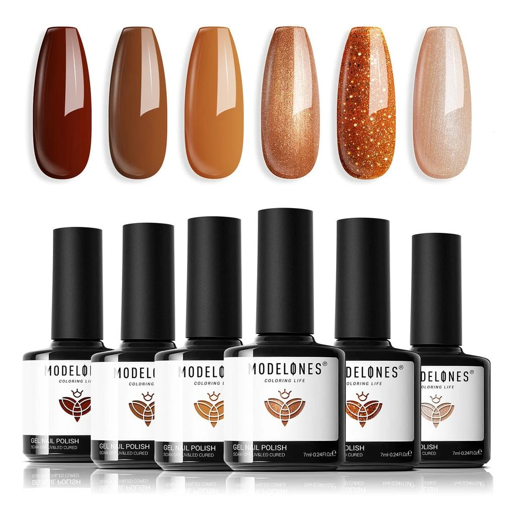 6 Shades Gel Nail Polish Set Collection 商品