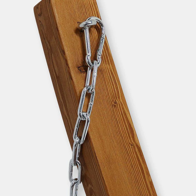 商品Sunnydaze Decor|Wood Curved Hammock Stand w/ Hooks & Chains 400-lb. Capacity 12' 13 FT,价格¥2236,第2张图片详细描述