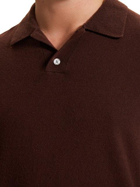 Toby Montana Wool Long-Sleeve Polo Shirt商品第5张图片规格展示