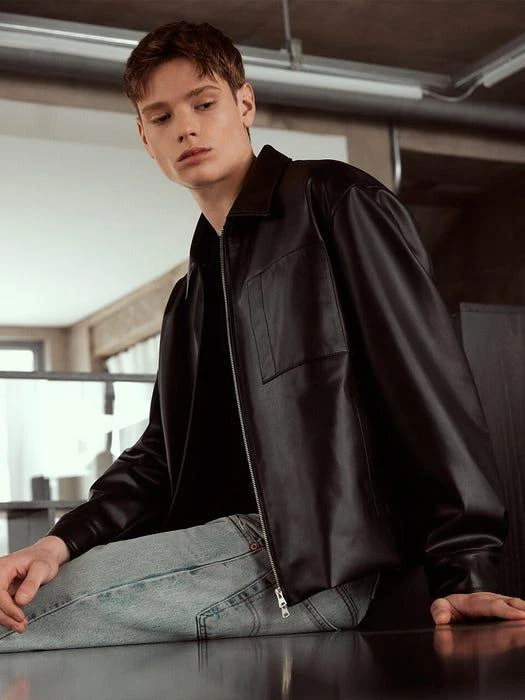 [Conscious] Eco Leather Bomber Jacket 商品
