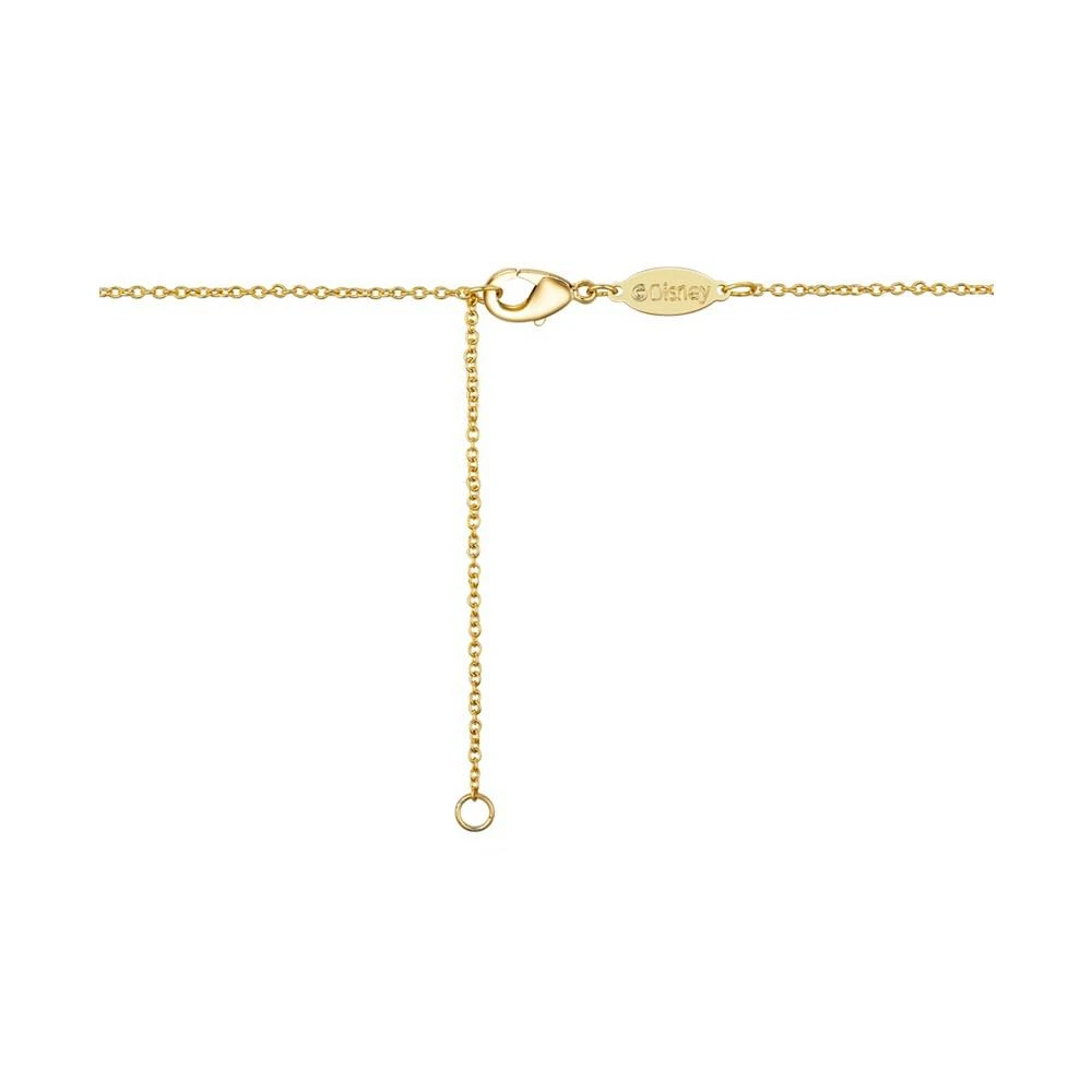 商品Peanuts|Unwritten 14K Gold Flash-Plated Cubic Zirconia Snoopy Pendant Necklace,价格¥120,第2张图片详细描述