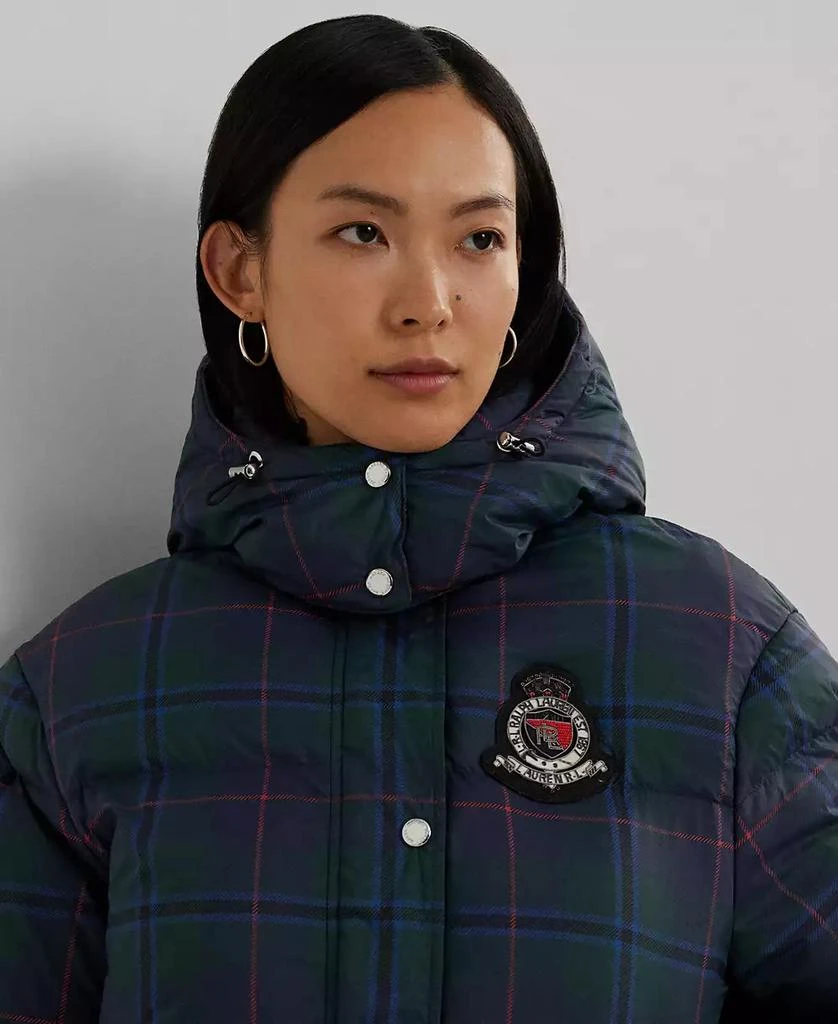 商品Ralph Lauren|Women's Plaid Beaded-Crest Down Coat,价格¥2954,第4张图片详细描述