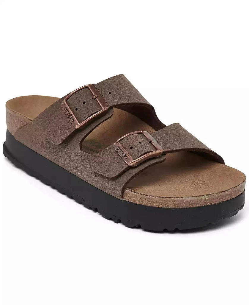 商品Birkenstock|Women's Arizona Flex Birko-Flor Platform Sandals from Finish Line,价格¥984,第1张图片