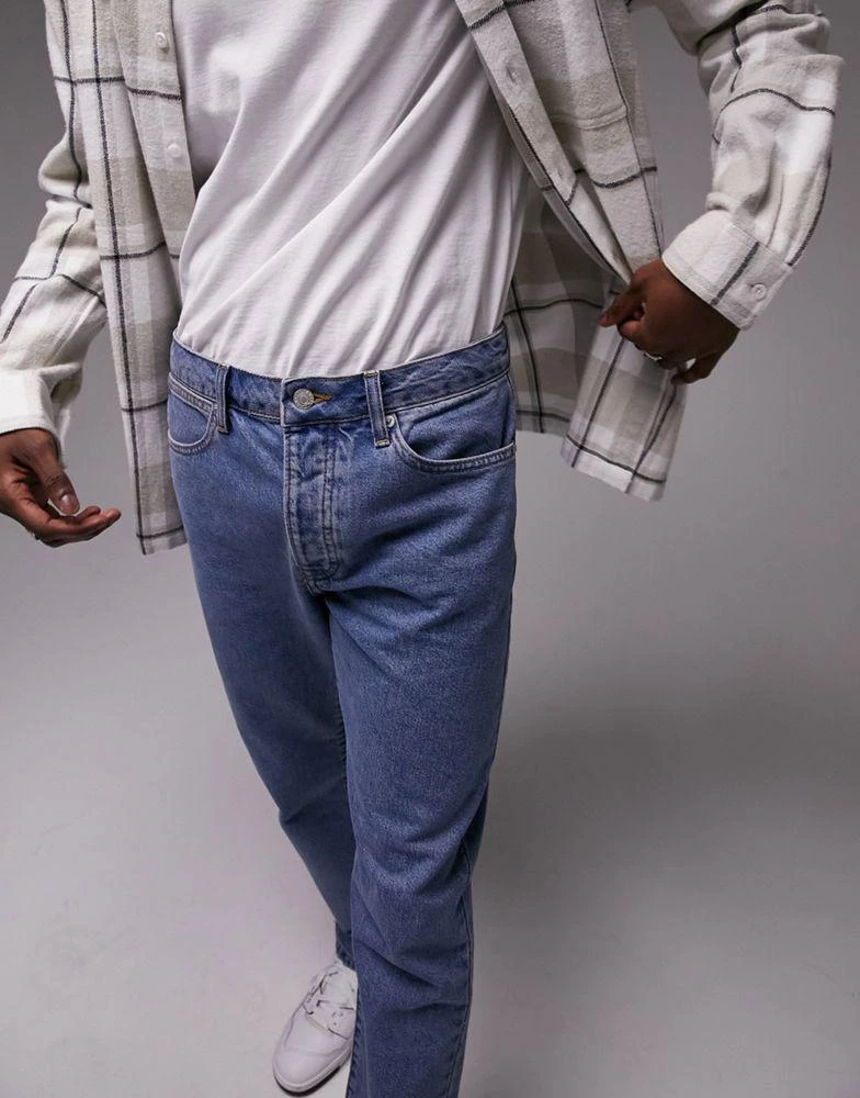 商品Topman|Topman straight jeans in mid wash,价格¥236,第1张图片