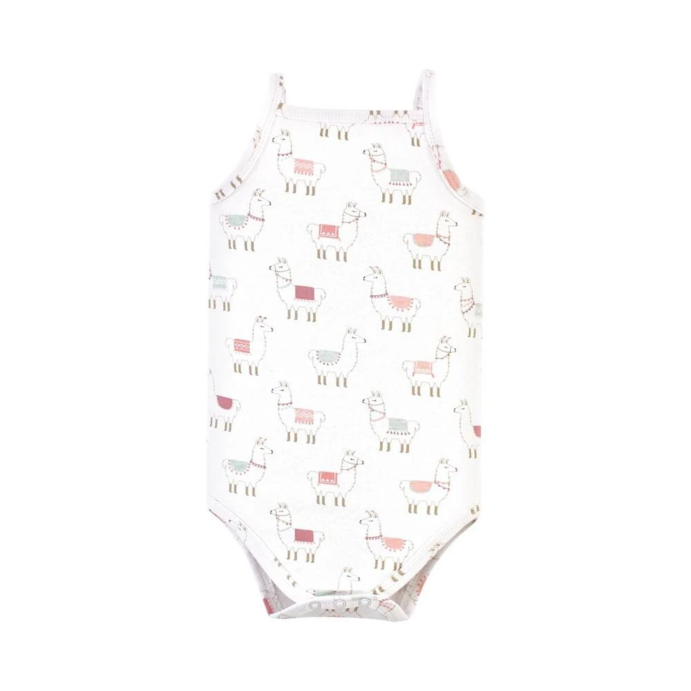 商品Hudson|Baby Girls Cotton Sleeveless Bodysuits 5pk, Llama,价格¥203,第3张图片详细描述