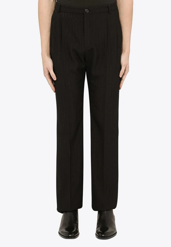 商品Yves Saint Laurent|Pinstripe Straight-Leg Tailored Pants,价格¥6716,第1张图片