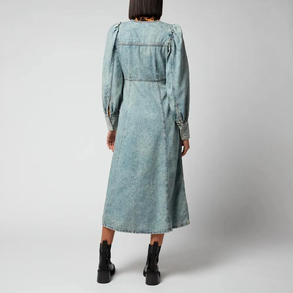 商品Ganni|Ganni Women's Light Tint Denim Midi Dress,价格¥592,第2张图片详细描述