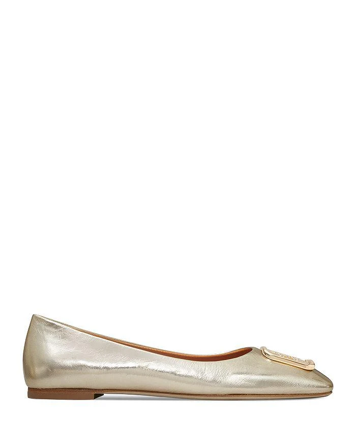 商品Tory Burch|Women's Georgia Metallic Square Toe Ballet Flats,价格¥1092,第2张图片详细描述