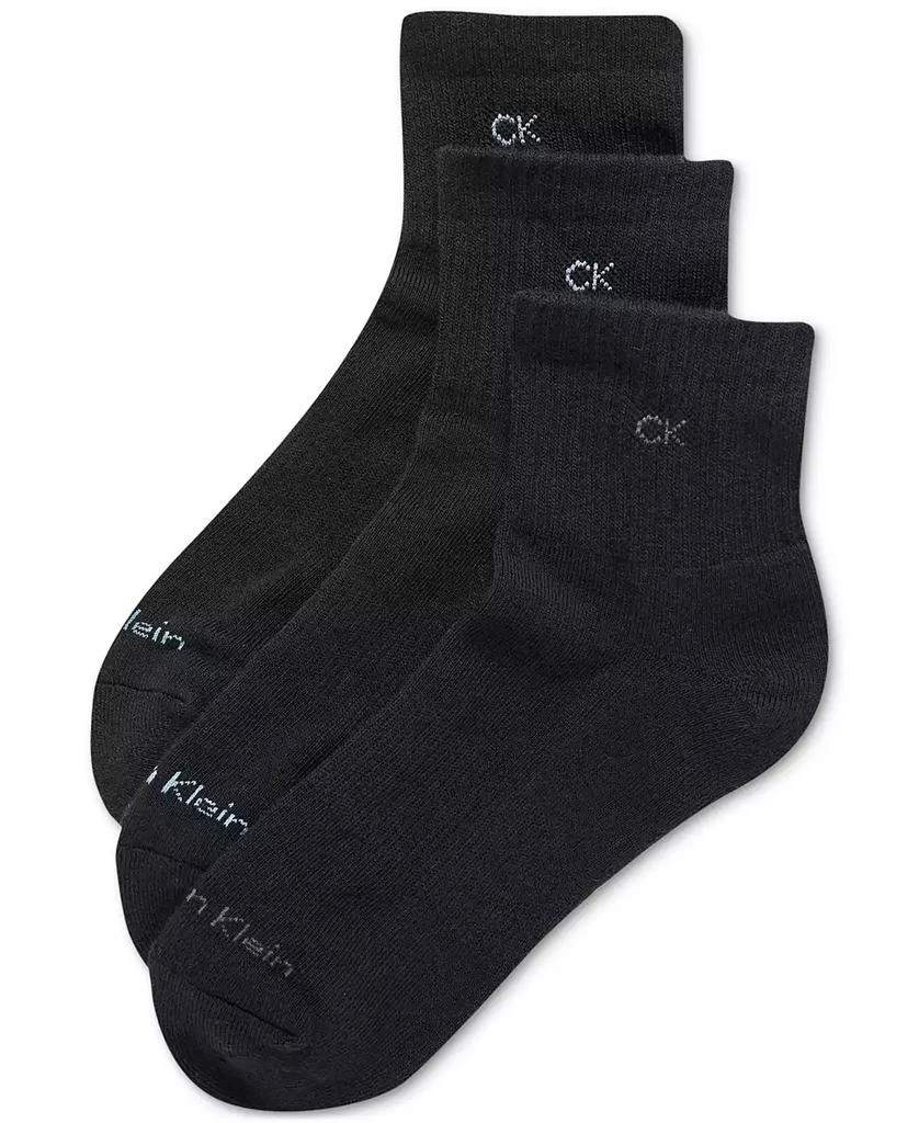 商品Calvin Klein|Women's 3-Pk. Cushion Quarter Socks,价格¥75,第2张图片详细描述