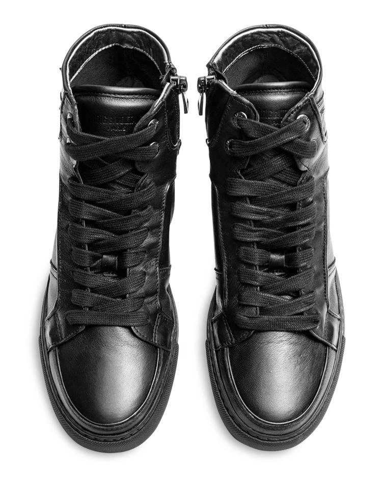 商品Zadig&Voltaire|Women's Zv1747 High Flash Leather Sneakers,价格¥2229,第3张图片详细描述