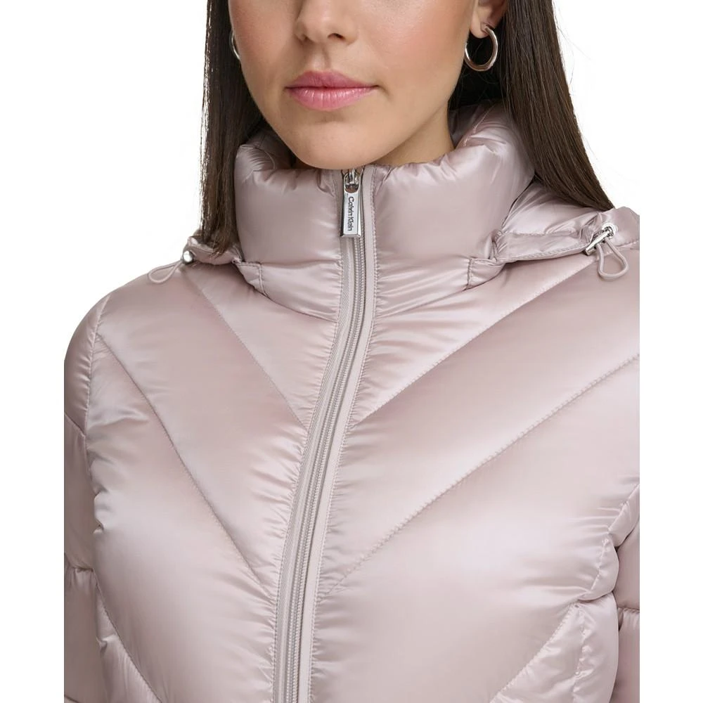 商品Calvin Klein|Women's Shine Hooded Packable Puffer Coat, Created for Macy's,价格¥898,第4张图片详细描述